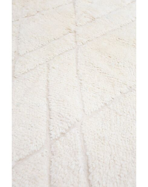 Beni Ouarain tapijt tijdloos zwart en wit collectie - 150x100cm