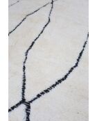 Beni Ouarain tapijt tijdloos zwart en wit collectie - 253x170cm