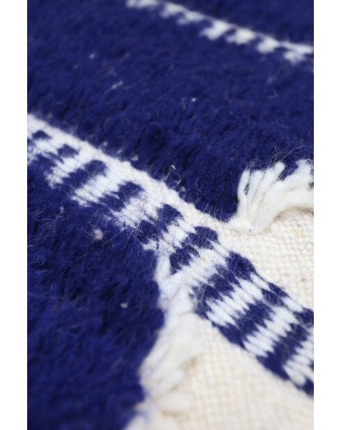 Beni Ouarain zwart en wit gangtapijt - 278x85cm