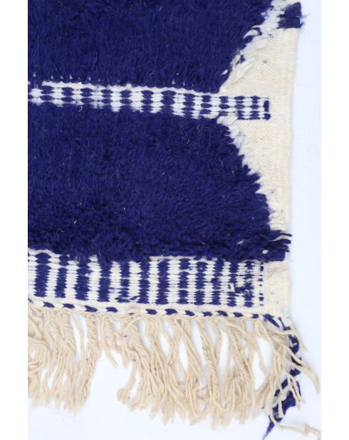 Beni Ouarain zwart en wit gangtapijt - 278x85cm