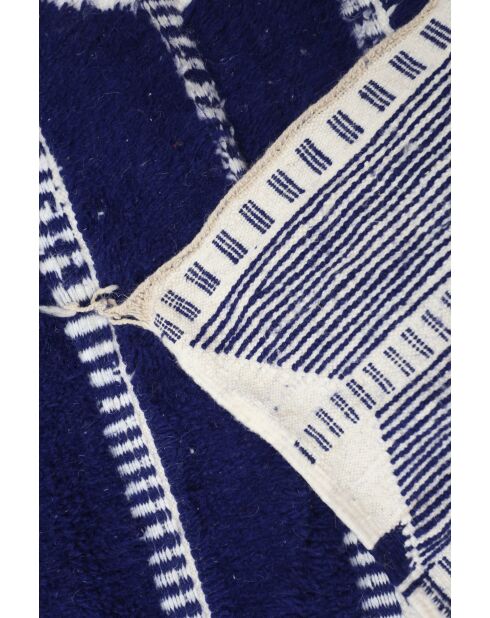 Beni Ouarain zwart en wit gangtapijt - 278x85cm