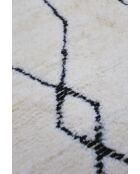 Beni Ouarain tapijt tijdloos zwart en wit collectie - 250x165cm