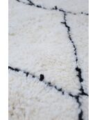 Beni Ouarain tapijt tijdloos zwart en wit collectie - 215x146cm