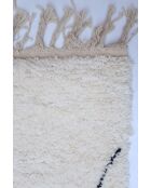 Beni Ouarain tapijt tijdloos zwart en wit collectie - 215x146cm