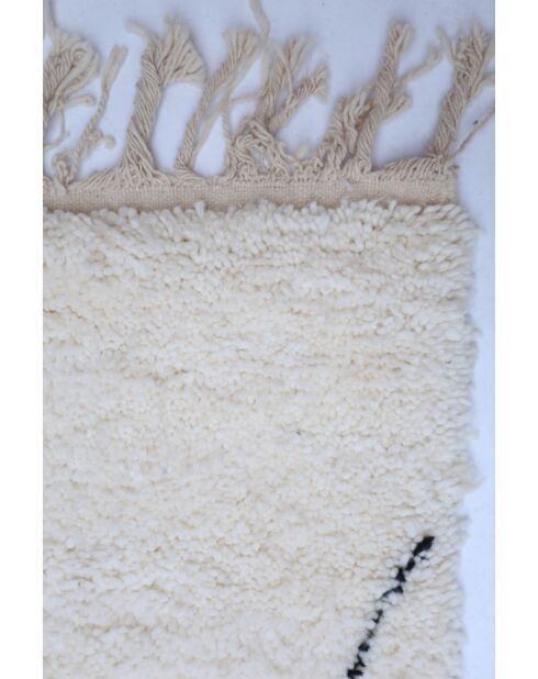 Beni Ouarain tapijt tijdloos zwart en wit collectie - 215x146cm