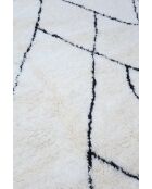 Beni Ouarain tapijt tijdloos zwart en wit collectie - 215x146cm