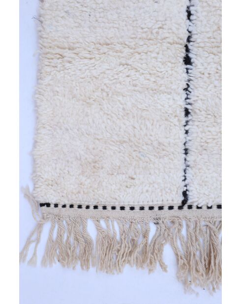 Beni Ouarain zwart en wit tapijt - 391x300cm