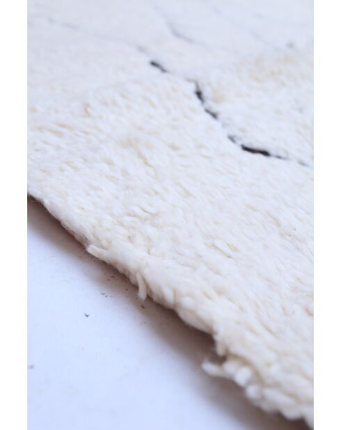 Beni Ouarain zwart en wit tapijt - 391x300cm