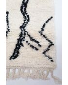 Beni Ouarain zwart en wit tapijt - 190x146cm