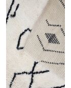 Beni Ouarain zwart en wit tapijt - 190x146cm