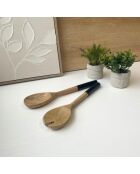 Couvert à salade Black en bois de manguier noir - 30,5×7,5 cm