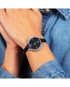 Montre ornée de cristaux Swarovski MF431 noire