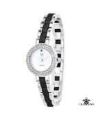 Elegante reloj Cassandra decorado con un diamante negro auténtico
