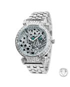 Montre élégante argentée