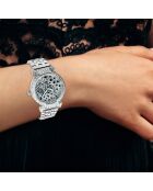 Montre élégante argentée