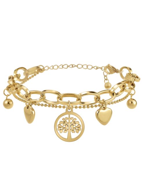 Bracelet en acier inoxydable doré