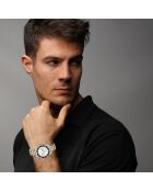 MH312-DFA zilver/goud kwarts herenhorloge