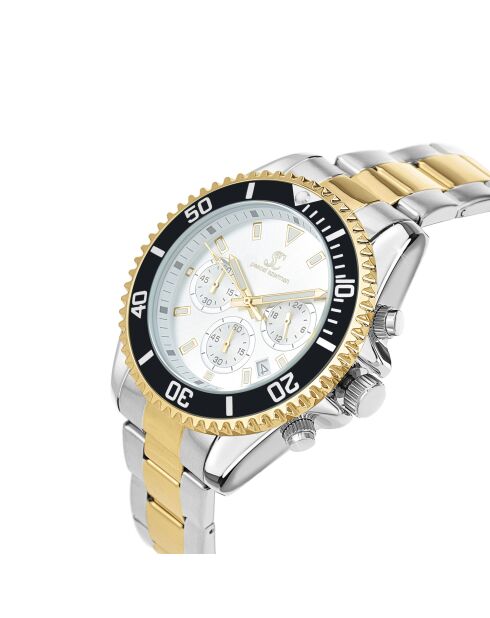 MH312-DFA Silber/Goldquarz-Herrenuhr