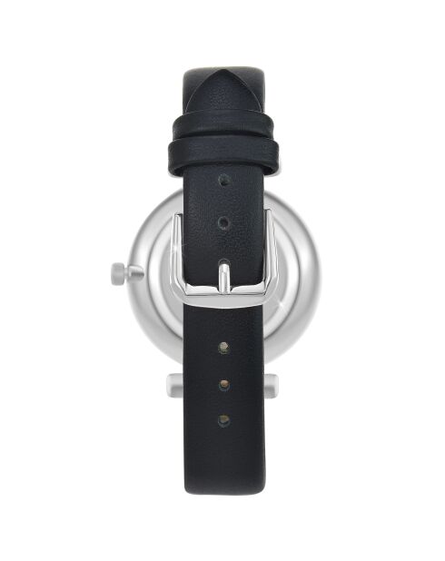 Montre élégante ornée d'un véritable diamant noire