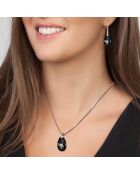 Parure ornée de cristaux Swarovski argenté/noir
