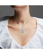 Collier orné de Cristaux Scintillants B4047 argenté