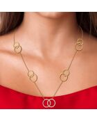 Collar decorado con brillantes cristales dorados