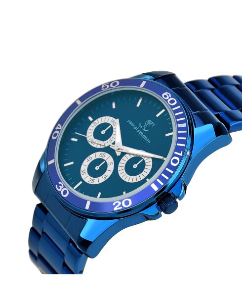 Orologio da uomo al quarzo blu Pascal Szerman MH310
