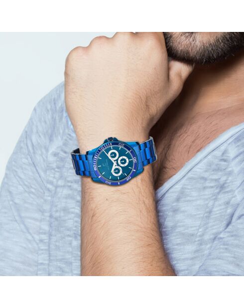 Orologio da uomo al quarzo blu Pascal Szerman MH310