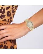 Montre ornée de Cristaux scintillants dorée