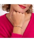 Bracciale in acciaio inossidabile decorato con un vero diamante nero