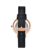 Montre élégante ornée d'un véritable diamant noire