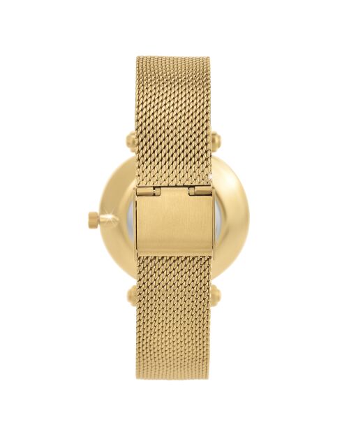 Montre élégante ornée de Cristaux scintillants dorée