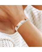 Set aus 3 Edelstahlarmbändern, verziert mit funkelnden silbernen Kristallen