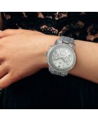 Elegant horloge versierd met een echte zilveren diamant