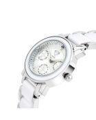 Elegante reloj decorado con un diamante blanco auténtico