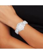 Elegante reloj decorado con un diamante blanco auténtico