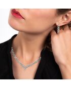 Parure ornée de Zirconium argentée