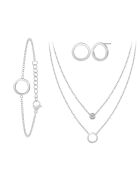 Parure en acier inoxydable B4196 argentée