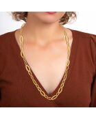 Collana in acciaio inossidabile dorato B4318