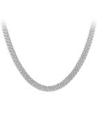 collar plateado de acero inoxidable