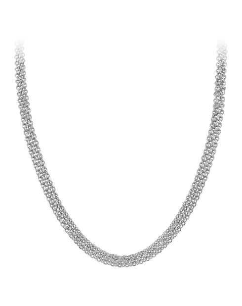 collar plateado de acero inoxidable