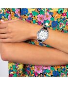 Elegante orologio decorato con 44 cristalli scintillanti e un vero diamante nero