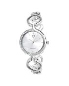 Montre ornée de cristaux Swarovski argentée