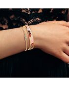 Set van 2 B3077 goud/veelkleurige roestvrijstalen armbanden