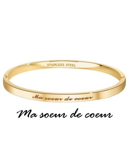 Edelstahlarmband My Sister of Heart aus fein vergoldetem Stahl