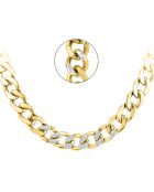 Collar decorado con brillantes cristales dorados