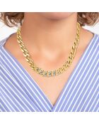 Collar decorado con brillantes cristales dorados