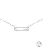 Collar de plata B2591 decorado con cristales brillantes