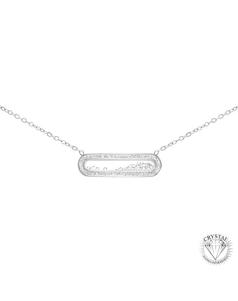 Collar de plata B2591 decorado con cristales brillantes