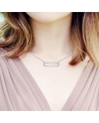 Collar de plata B2591 decorado con cristales brillantes